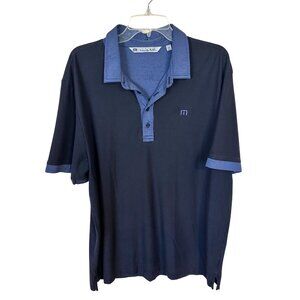 Travis Mathews Navy Blue Polo Shirt Xl Performance Golf Top Pima Cotton  Mens